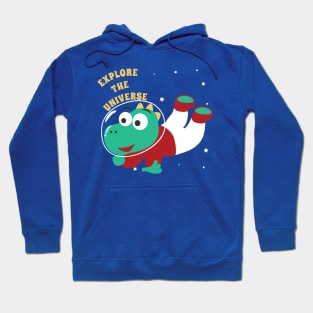 Cute dinosaur astronaut. Hoodie